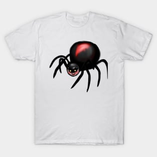 Cute Black Widow Spider Drawing T-Shirt